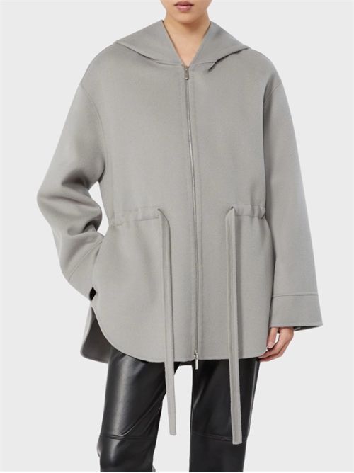 Cappotto corto in pura lana con cappuccio e coulisse in vita S' MAX MARA | 2629086061600056